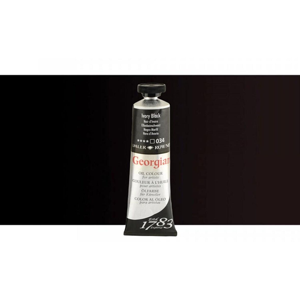 Daler Rowney Georgian Yağlı Boya 38ml Ivory Black 034