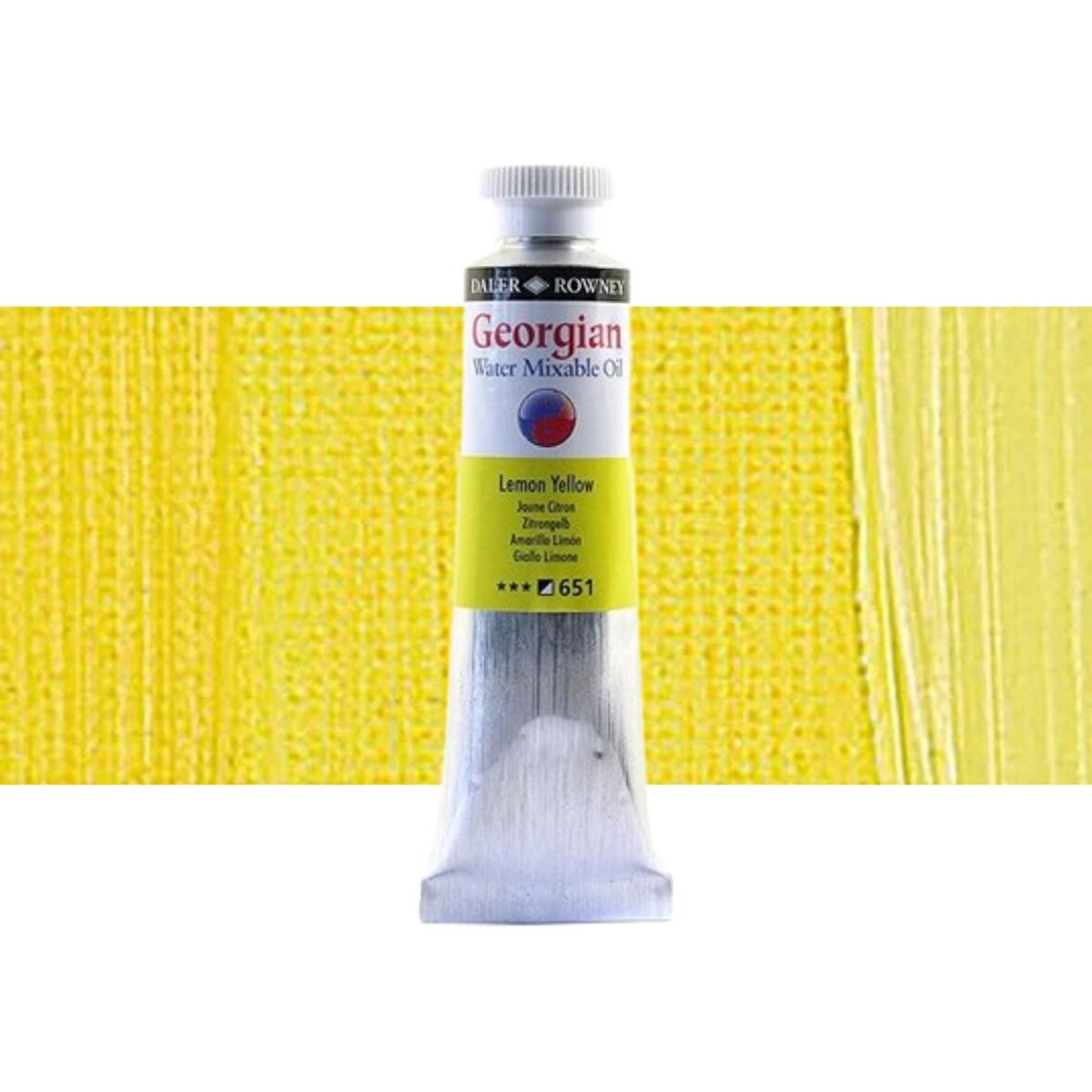 Daler Rowney Georgian Water Mixable Oil Su Bazlı Yağlı Boya 37ml 651 Lemon Yellow