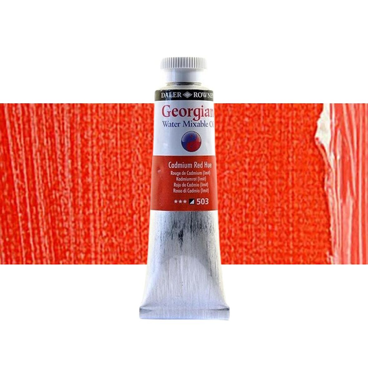 Daler Rowney Georgian Water Mixable Oil Su Bazlı Yağlı Boya 37ml 503 Cadmium Red Hue