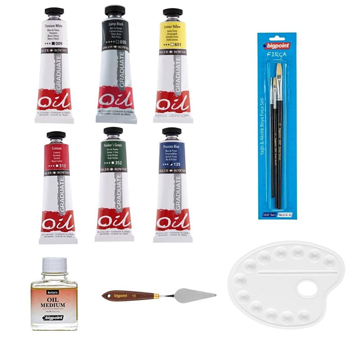 Daler Rowney Graduate Yağlı Boya 38ml Profesyonel Set