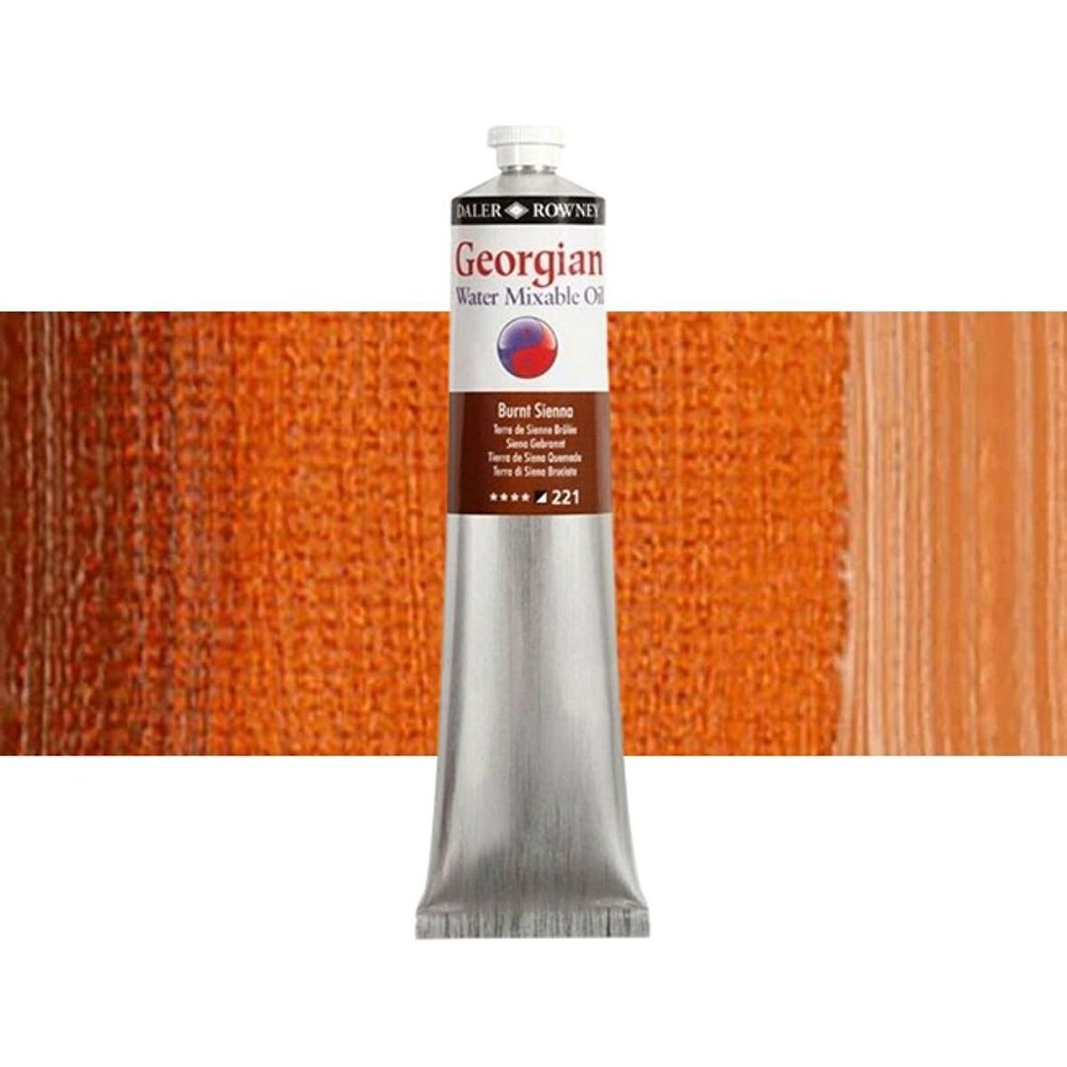 Daler Rowney Georgian Water Mix. Oil Su Bazlı Yağlı Boya 200ml 221 Burnt Sienna
