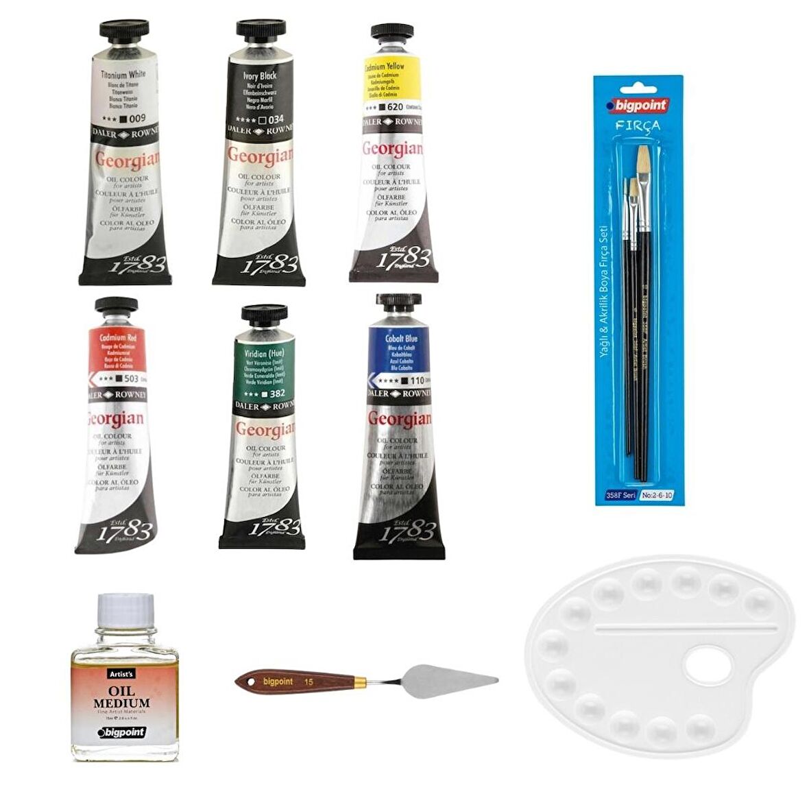 Daler Rowney Georgian Yağlı Boya 38ml Profesyonel Set