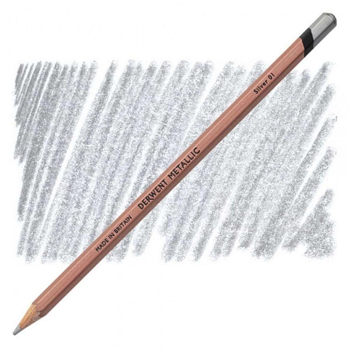 Derwent Metallic Pencil (Metalik Kuru Boya Kalemi) Silver (80)