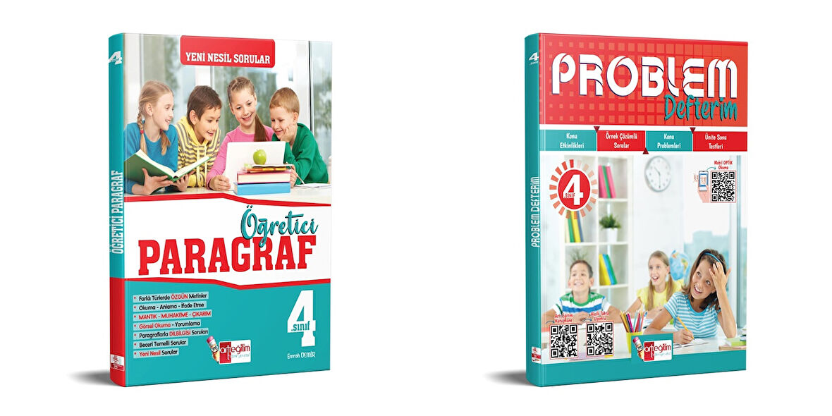 Artı Eğitim 2025 4. Sınıf Problem Defterim + Öğretici Paragraf Seti 2 Kitap