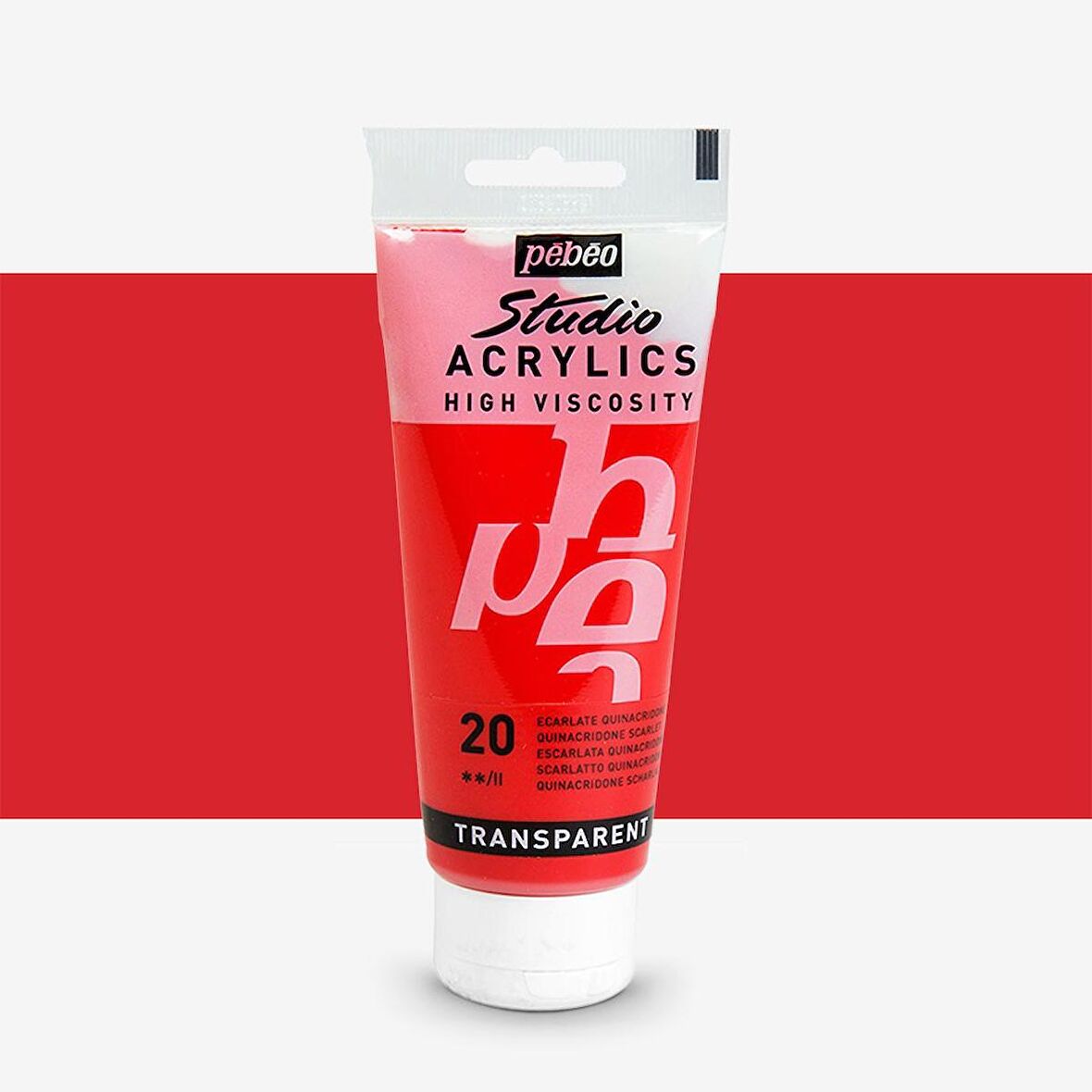 Pebeo Akrilik Boya Studio 100ml Quinacridone Scarlet 20