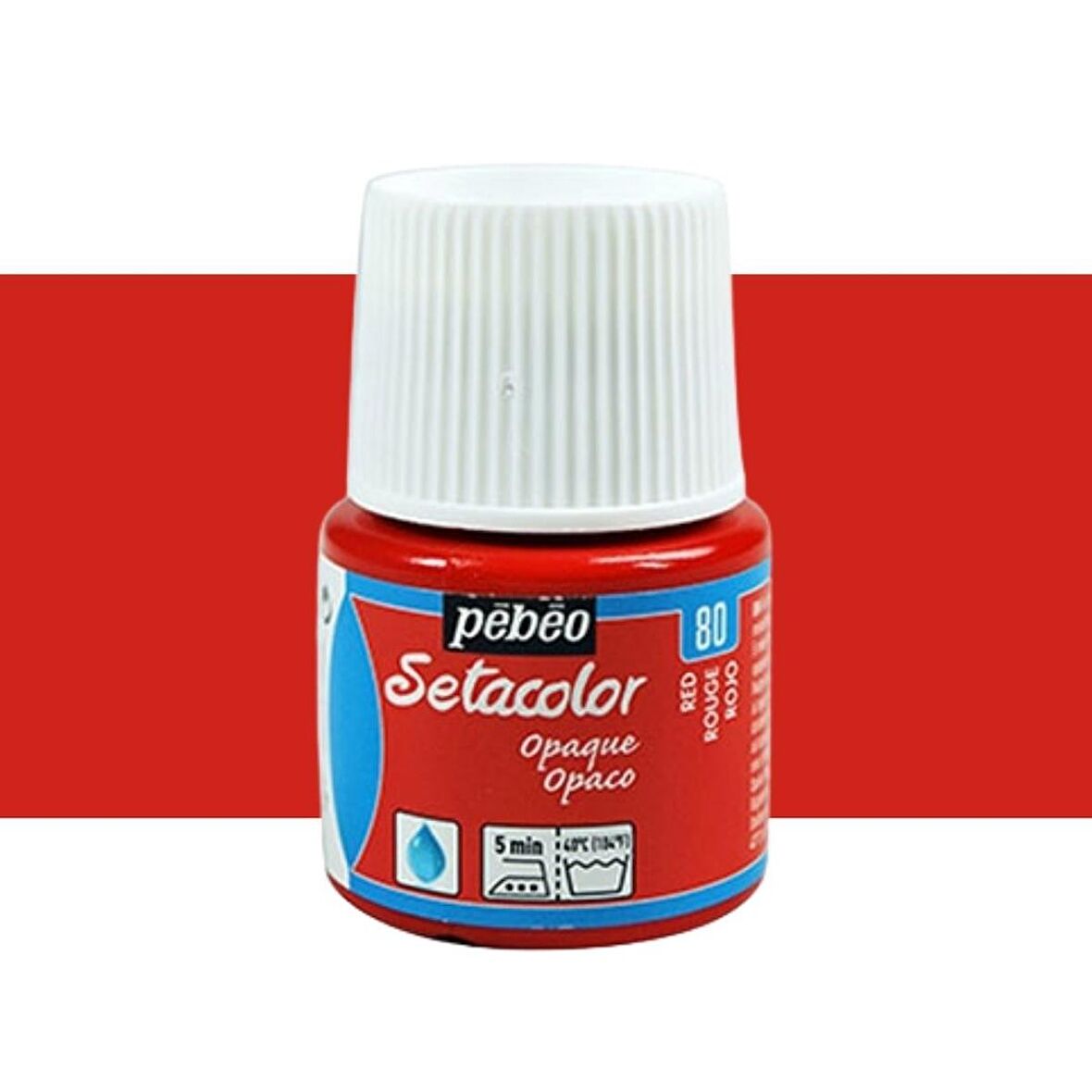 Pebeo Setacolor Opaque Kumaş Boyası (Opak) 45ml Red 80