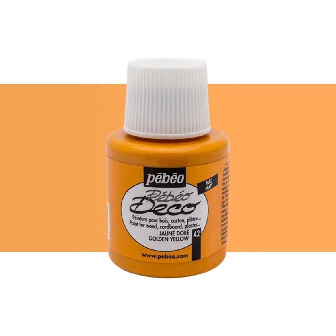 Pebeo Deco Mat Ahşap Boya 110ml Şişe Jaune Dore (Gold Yellow)
