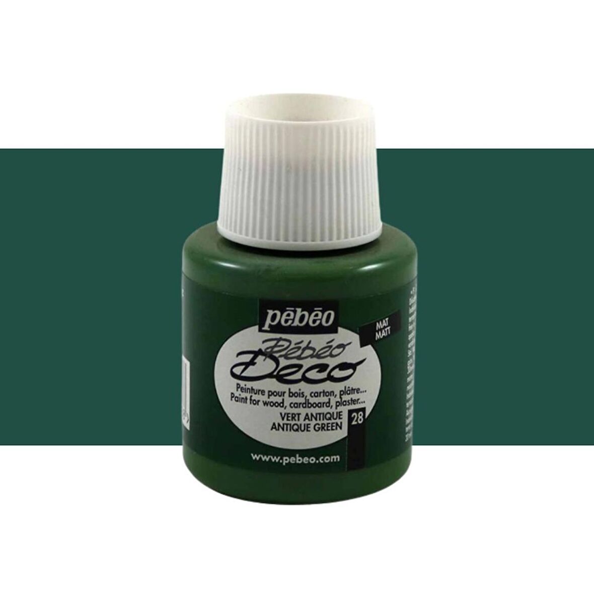 Pebeo Deco Mat Ahşap Boya 110ml Şişe Vert Antique (Antique Green)