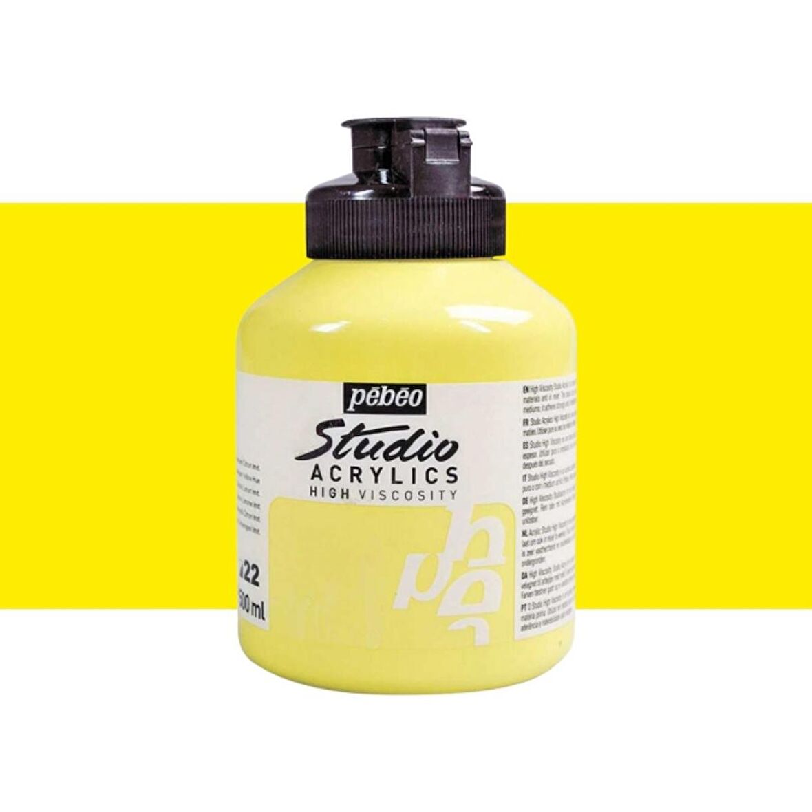 Pebeo Akrilik Boya Studio 500ml Lemon Cadmium Yellow 22