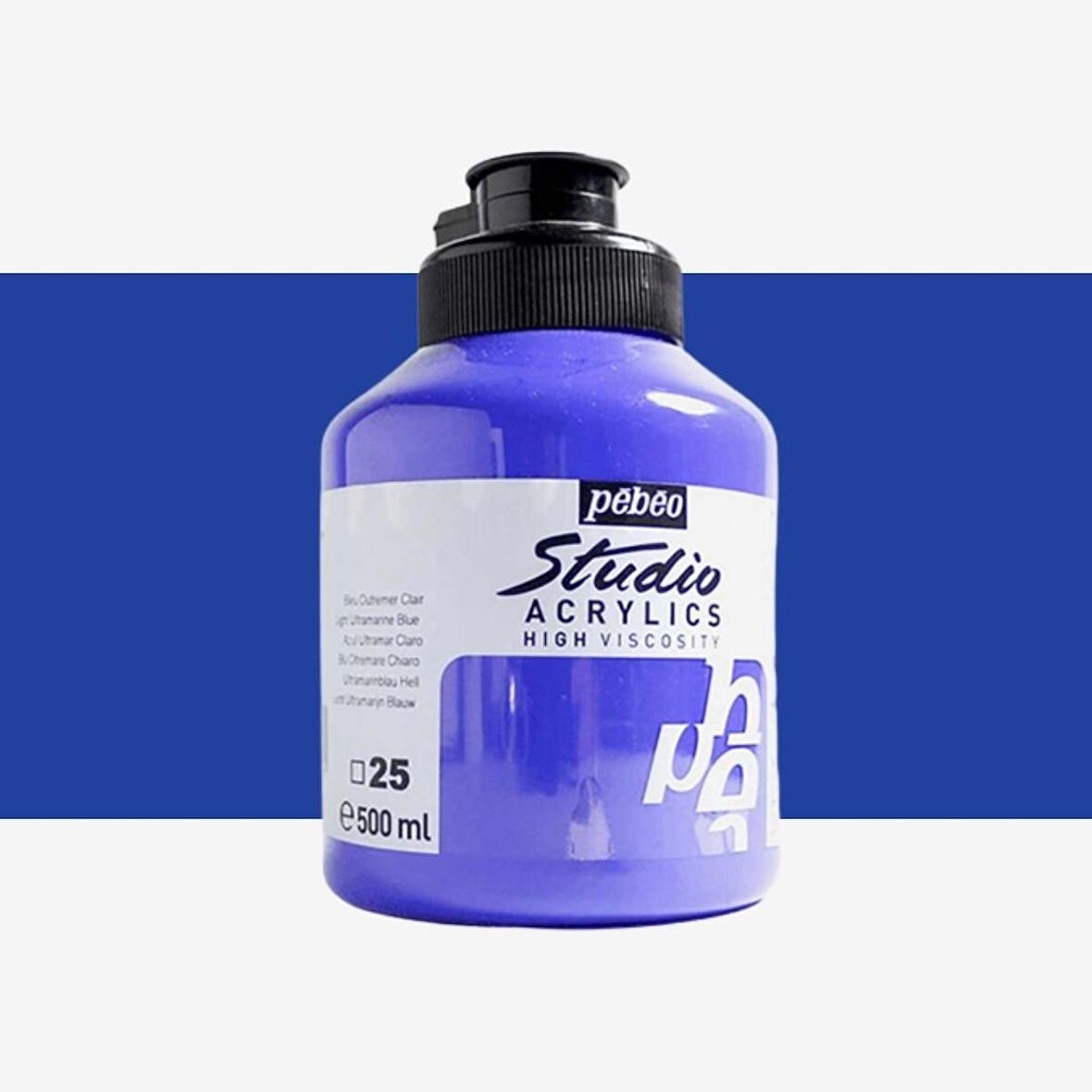 Pebeo Akrilik Boya Studio 500ml Light Ultramarine Blue 25