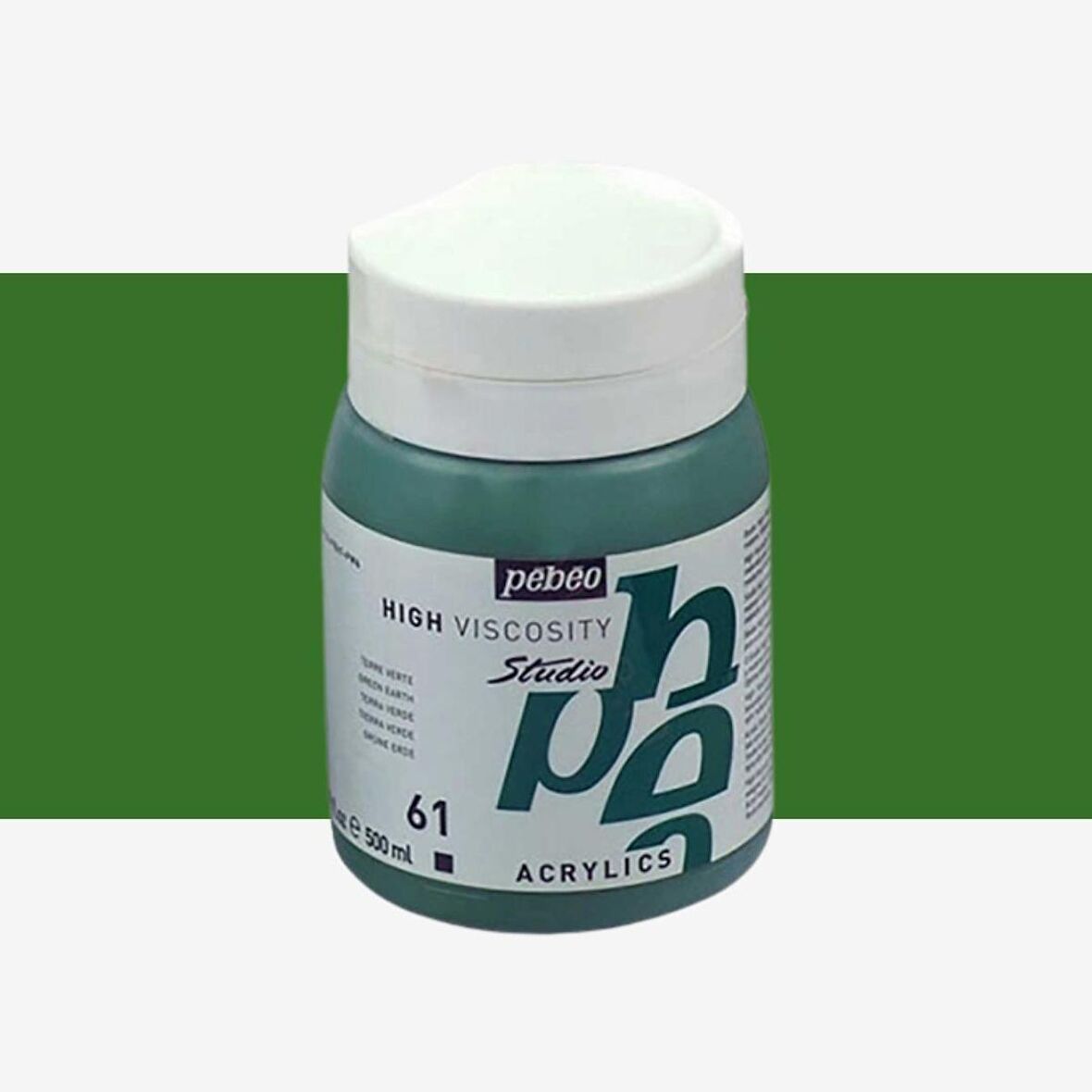 Pebeo Akrilik Boya Studio 500ml Green Earth 61