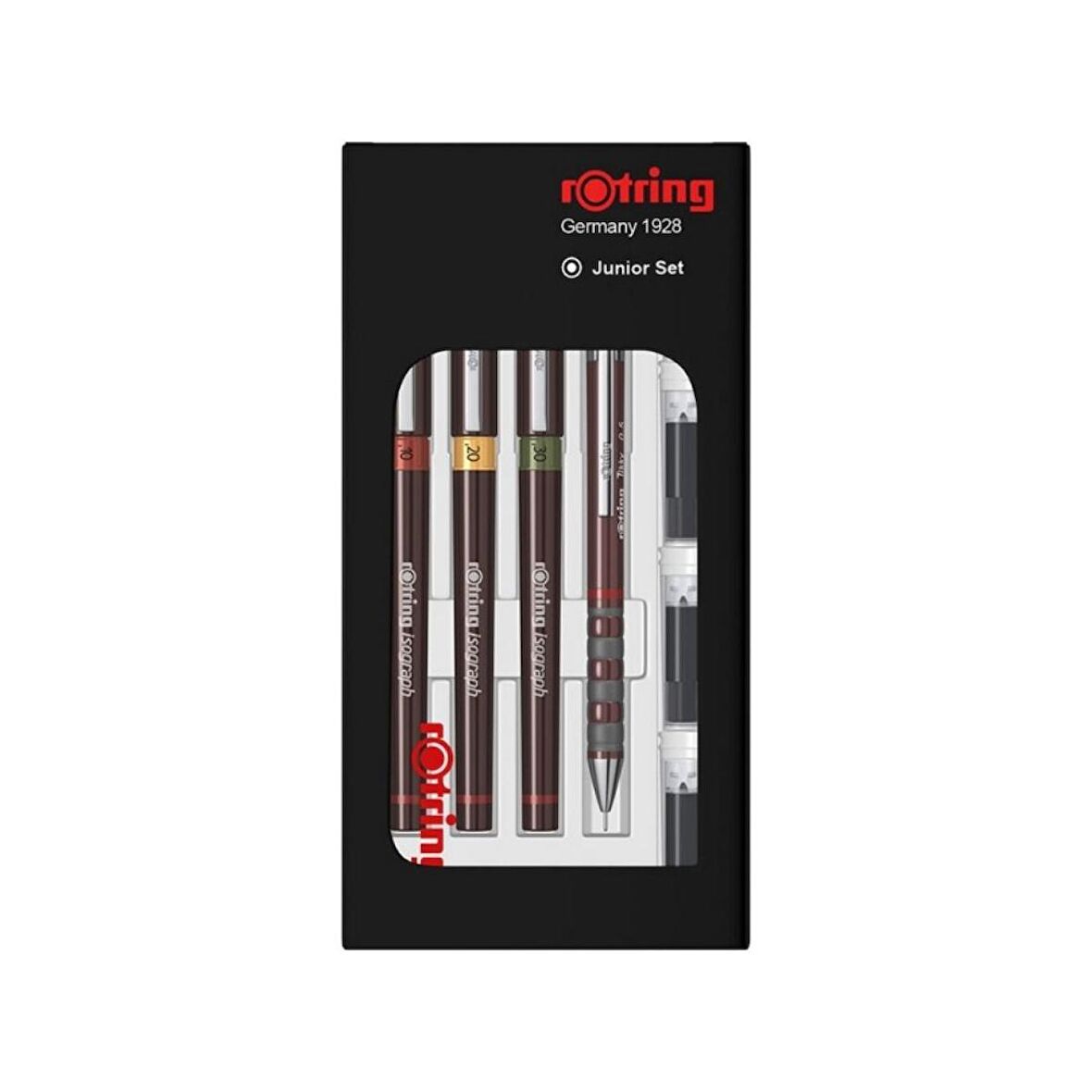 Rotring Isograph Set (0.1-0.2-0.3)+Tikky 0.5