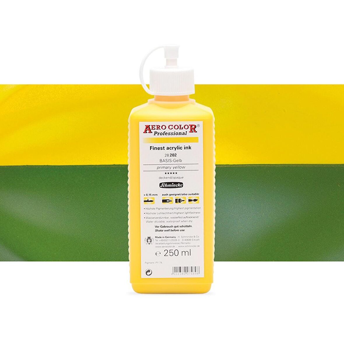 Schmincke Aero Color Professional Finest Akrilik ink. 250ml Primary Yellow 202