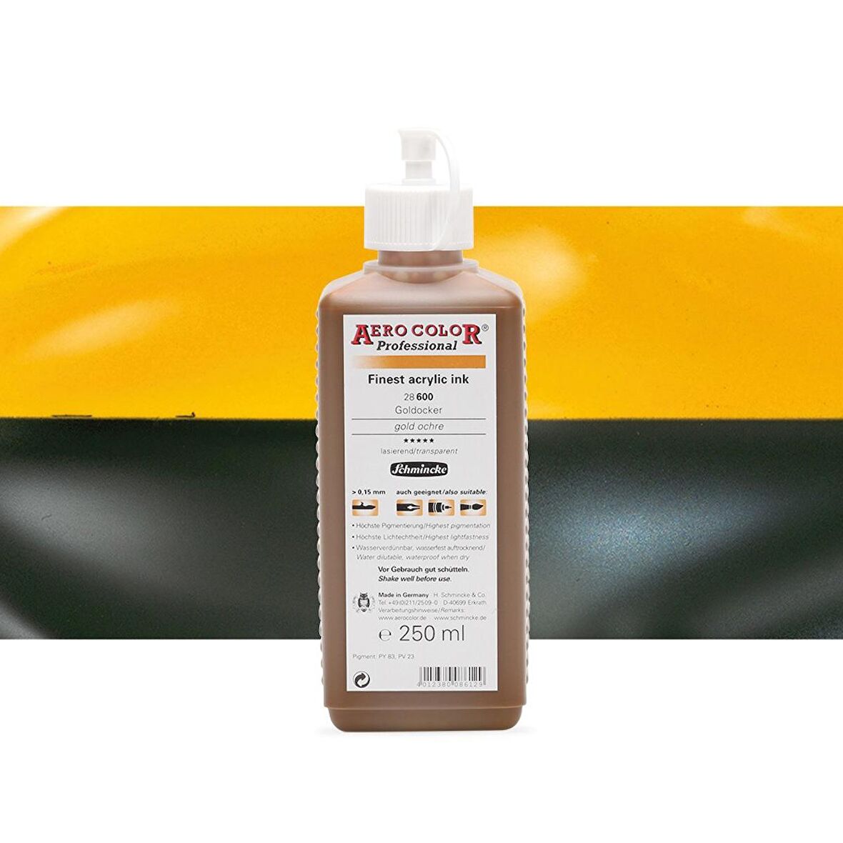 Schmincke Aero Color Professional Finest Akrilik ink. 250ml Gold Ochre 600