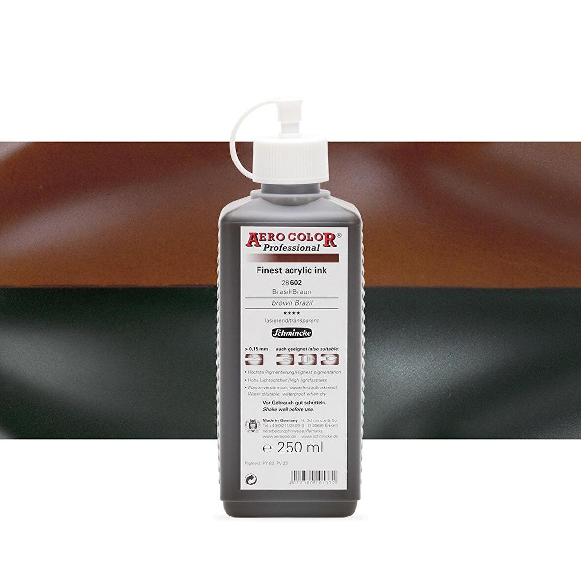 Schmincke Aero Color Professional Finest Akrilik ink. 250ml Brown Brazil 602