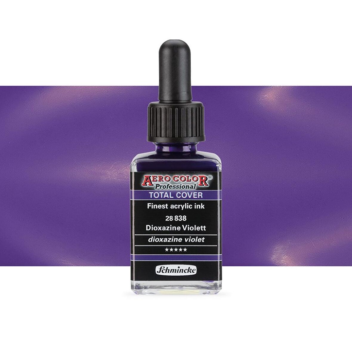 Schmincke Aero Color Pr. Akrilik ink. Total Cover 28ml Opaque Dioxazine Violet 838