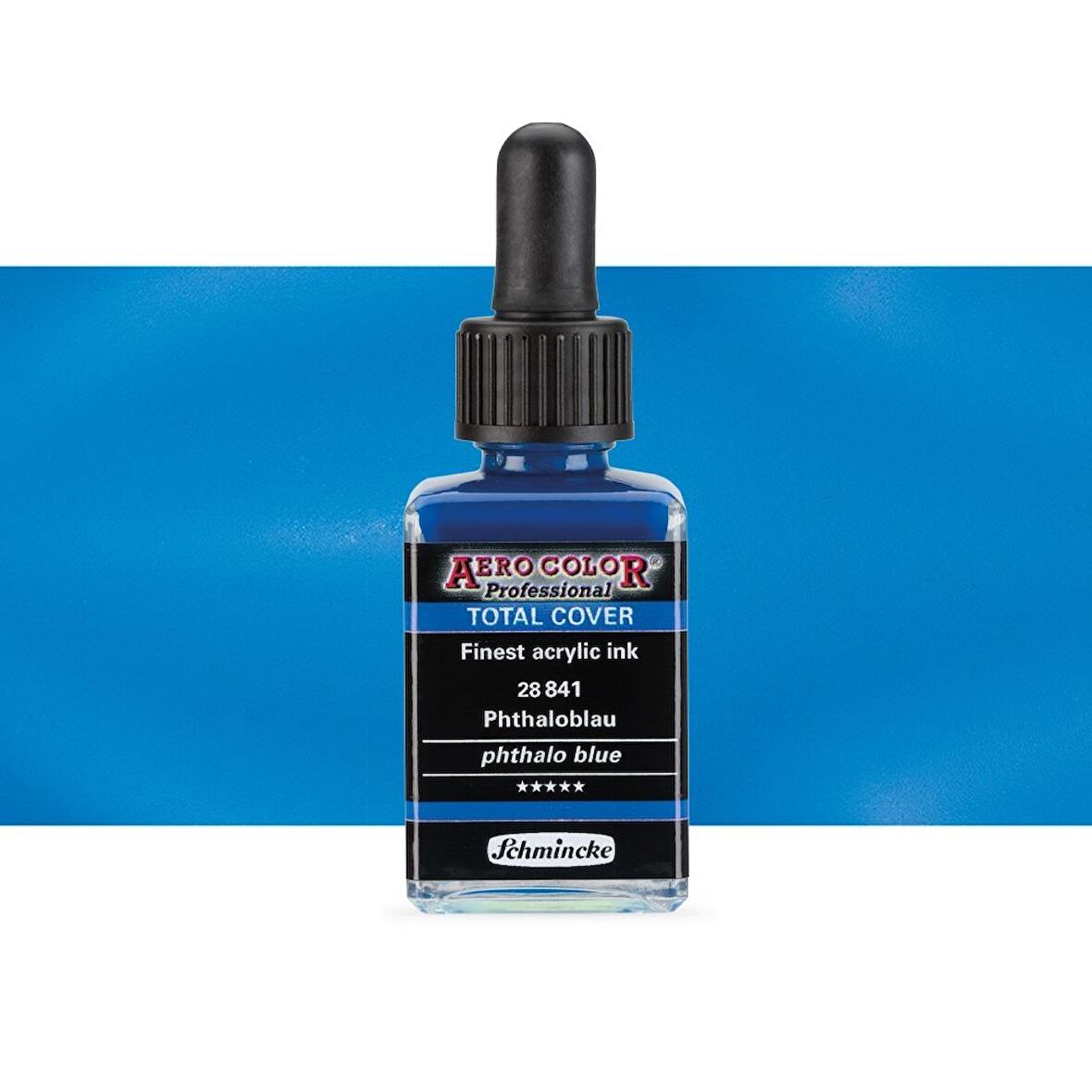 Schmincke Aero Color Pr. Akrilik ink. Total Cover 28ml Opaque Phthalo Blue 841