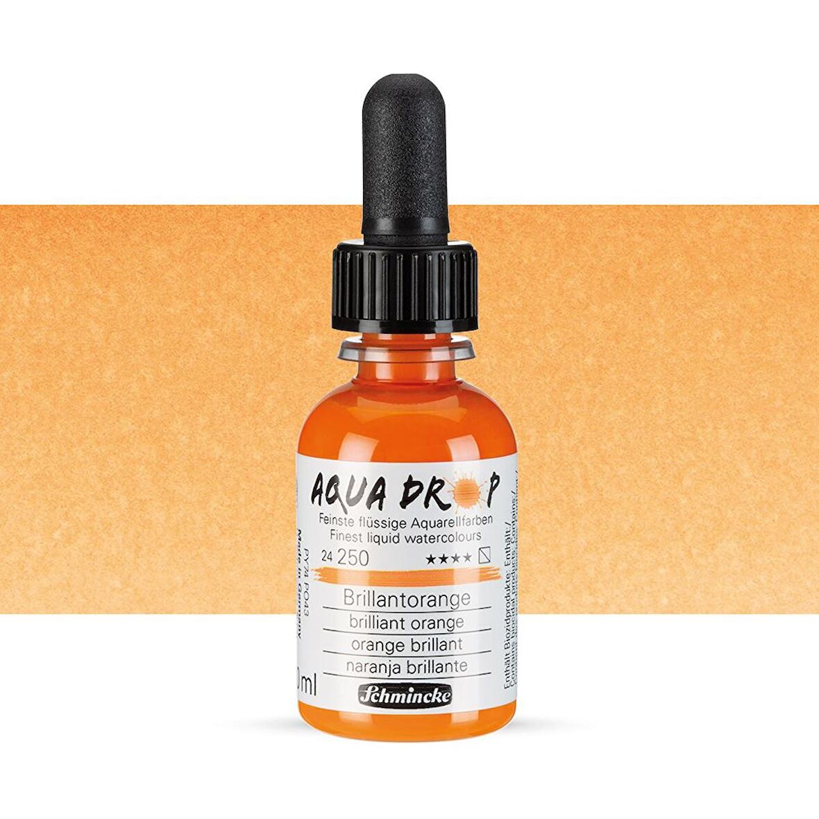Schmincke Aqua Drop Sıvı Sulu Boya 30ml Brilliant Orange 250