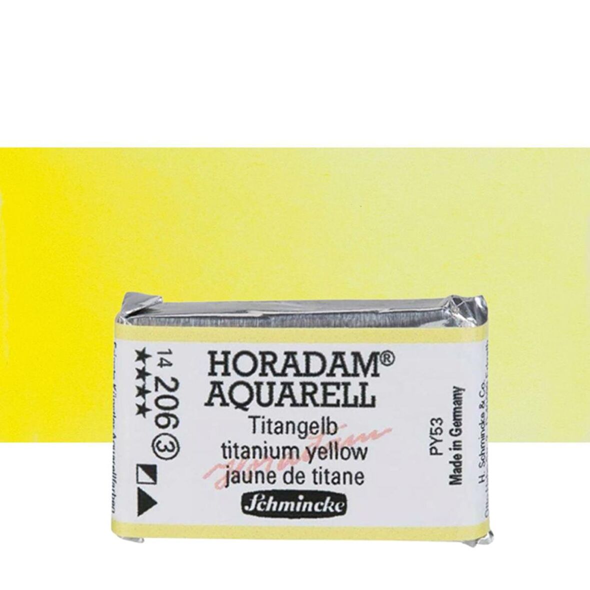 Schmincke Horadam Aquarell Tam Tablet Sulu Boya Titanium Yellow 206 S.3