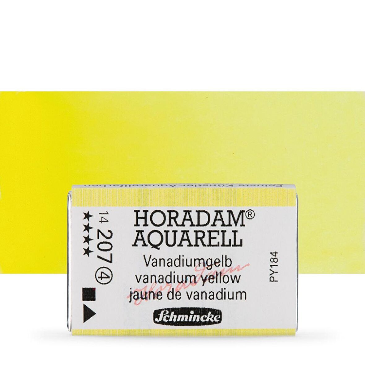Schmincke Horadam Aquarell Tam Tablet Sulu Boya Vanadium Yellow 207 S.4