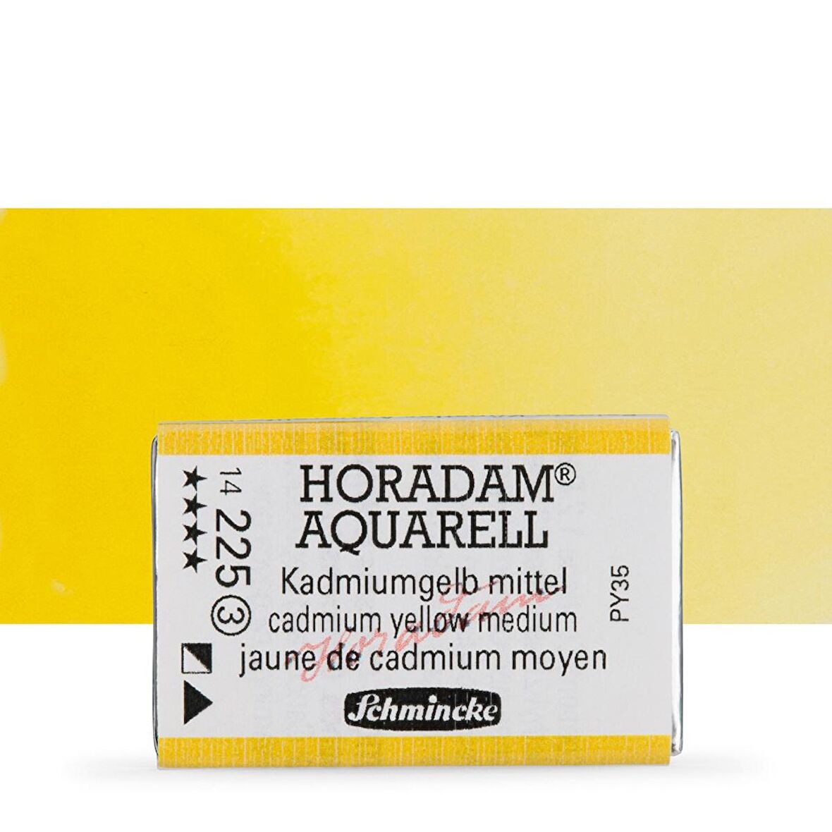 Schmincke Horadam Aquarell Tam Tablet Sulu Boya Cadmium Yellow Middle 225 S.3