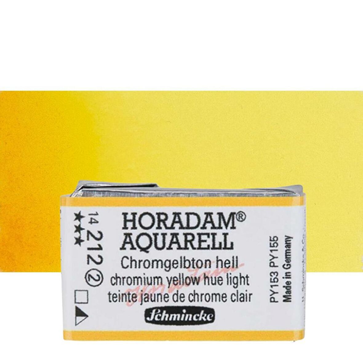 Schmincke Horadam Aquarell Tam Tablet Sulu Boya Chrome Yellow Light 212 S.2