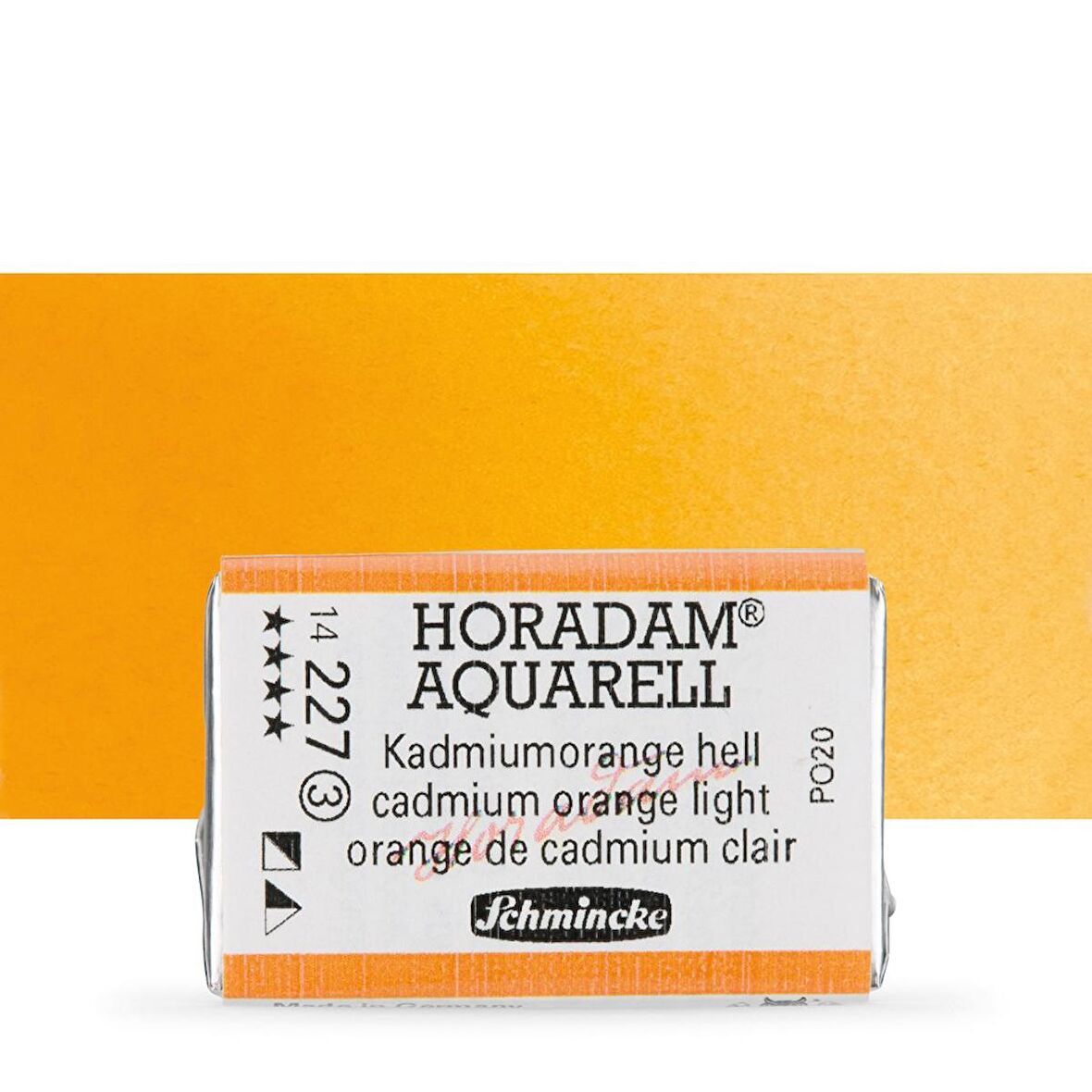 Schmincke Horadam Aquarell Tam Tablet Sulu Boya Cadmium Orange Light 227 S.3