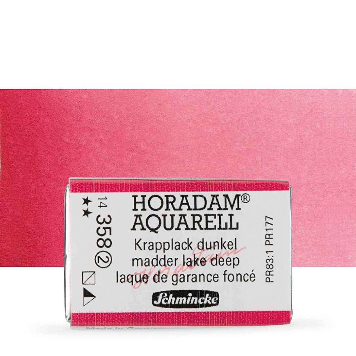 Schmincke Horadam Aquarell Tam Tablet Sulu Boya Madder Lake Deep 358 S.2