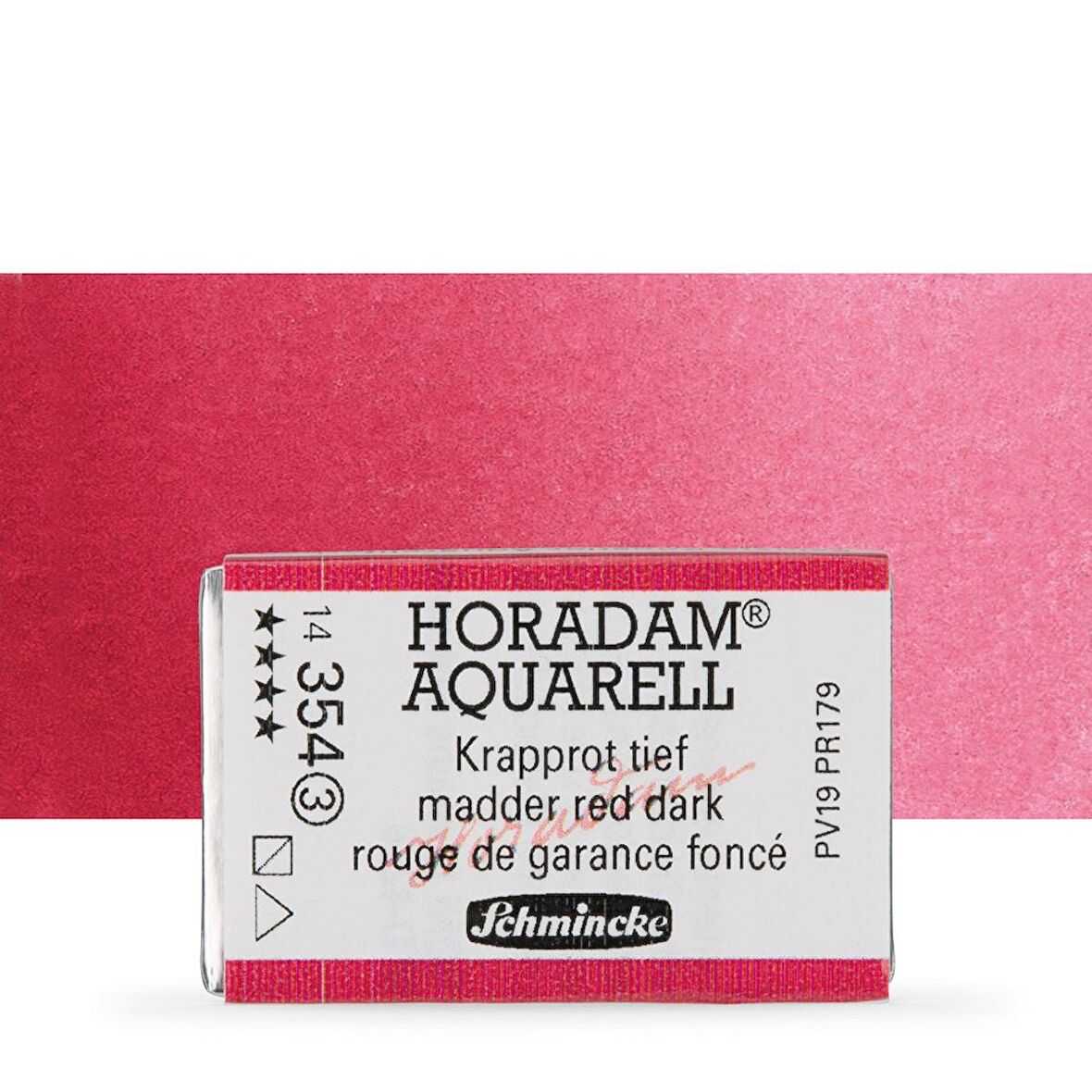 Schmincke Horadam Aquarell Tam Tablet Sulu Boya Madder Red Dark 354 S.3