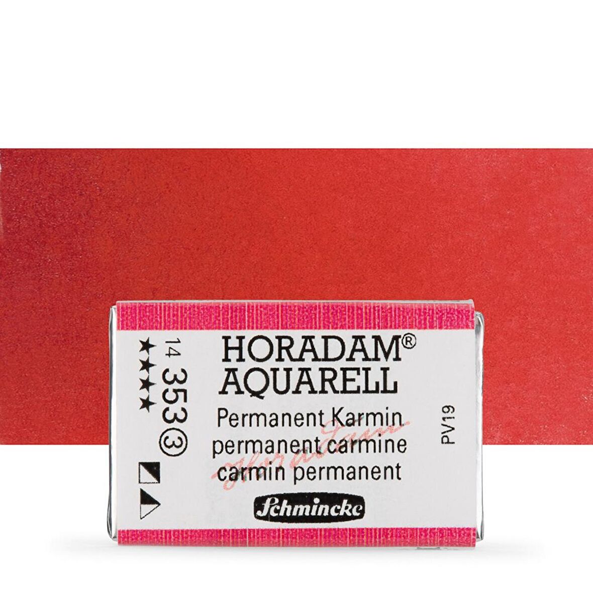 Schmincke Horadam Aquarell Tam Tablet Sulu Boya Permanent Carmine 353 S.3