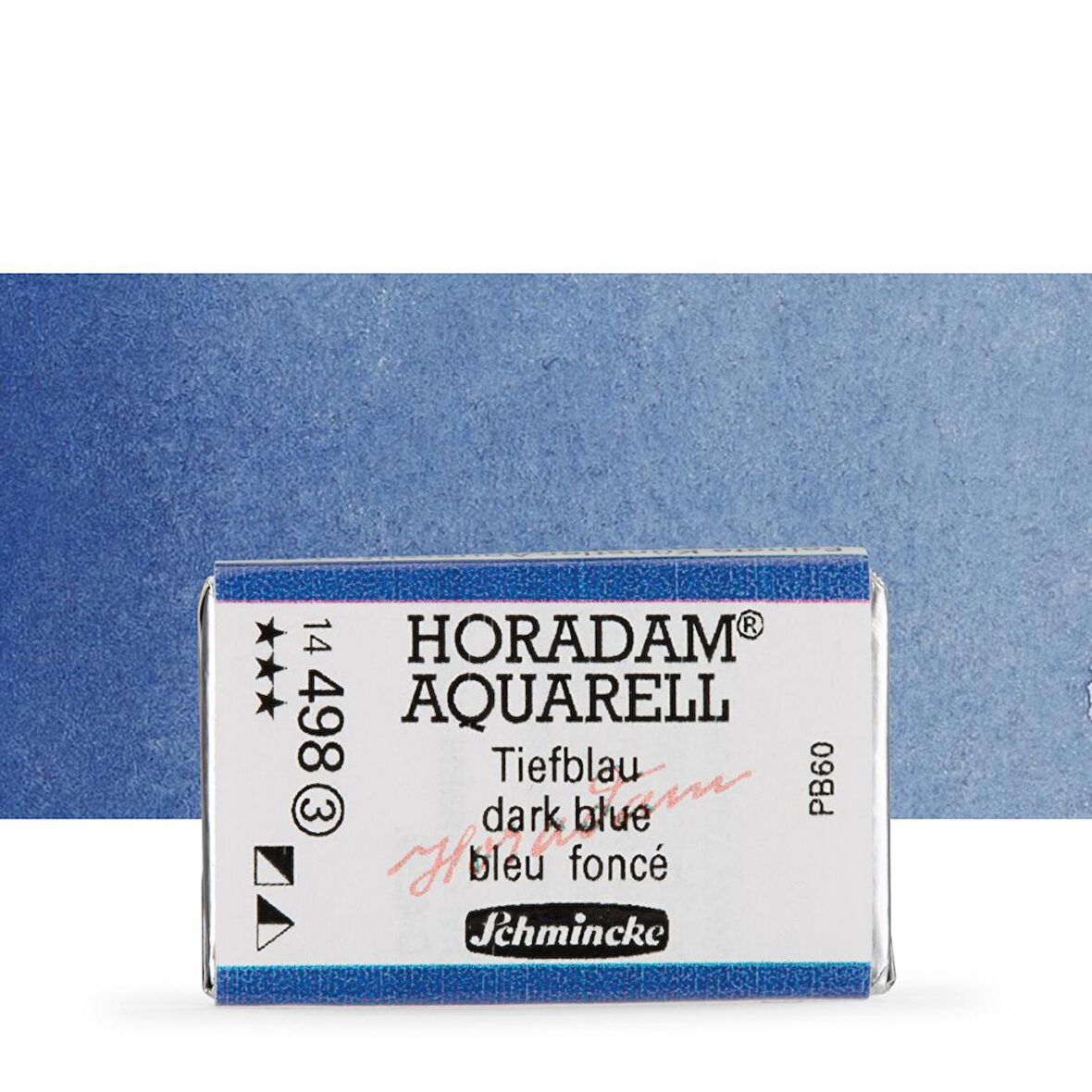 Schmincke Horadam Aquarell Tam Tablet Sulu Boya Dark Blue Indigo 498 S.3