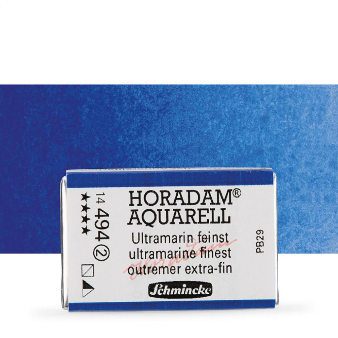 Schmincke Horadam Aquarell Tam Tablet Sulu Boya Ultramarine Finest 494 S.2