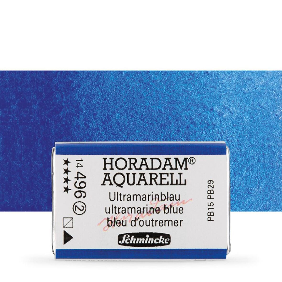 Schmincke Horadam Aquarell Tam Tablet Sulu Boya Ultramarine Blue 496 S.2