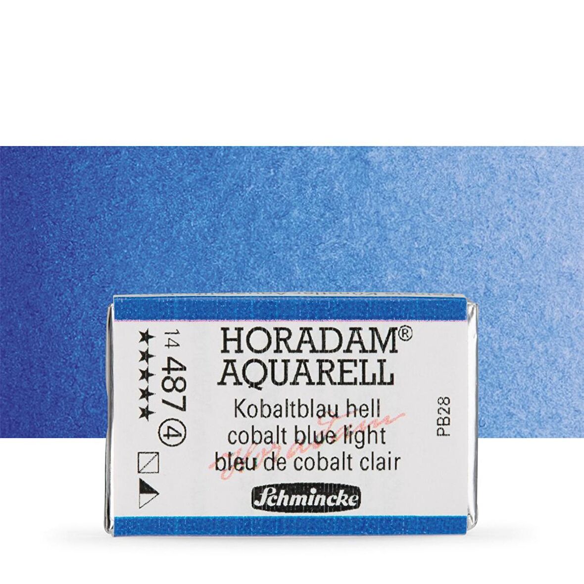 Schmincke Horadam Aquarell Tam Tablet Sulu Boya Cobalt Blue Light 487 S.4