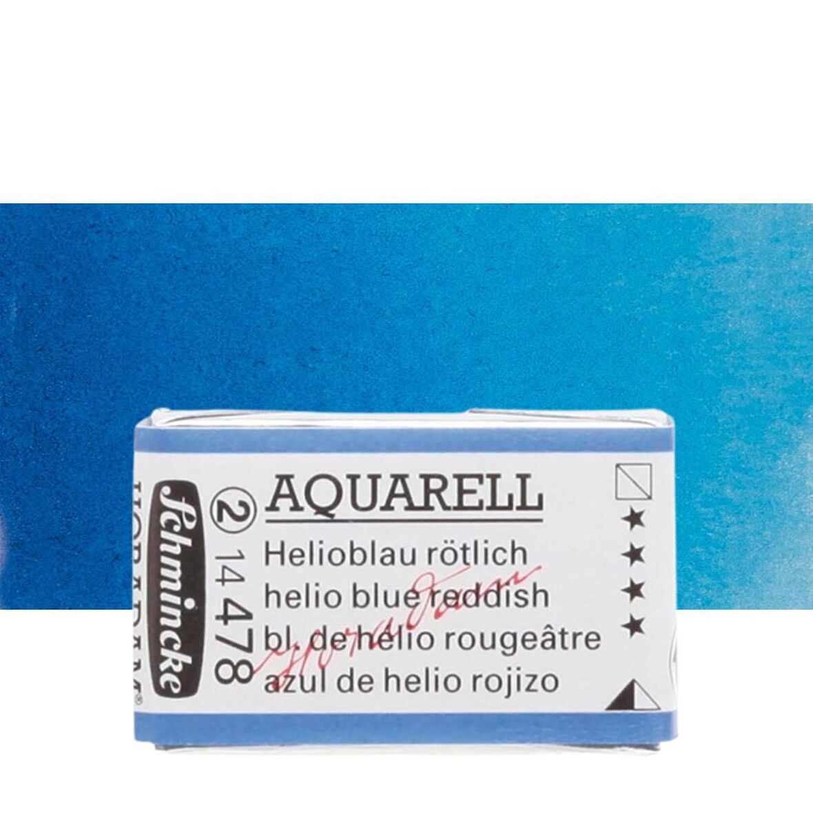 Schmincke Horadam Aquarell Tam Tablet Sulu Boya Helio Blue Reddish 478 S.2