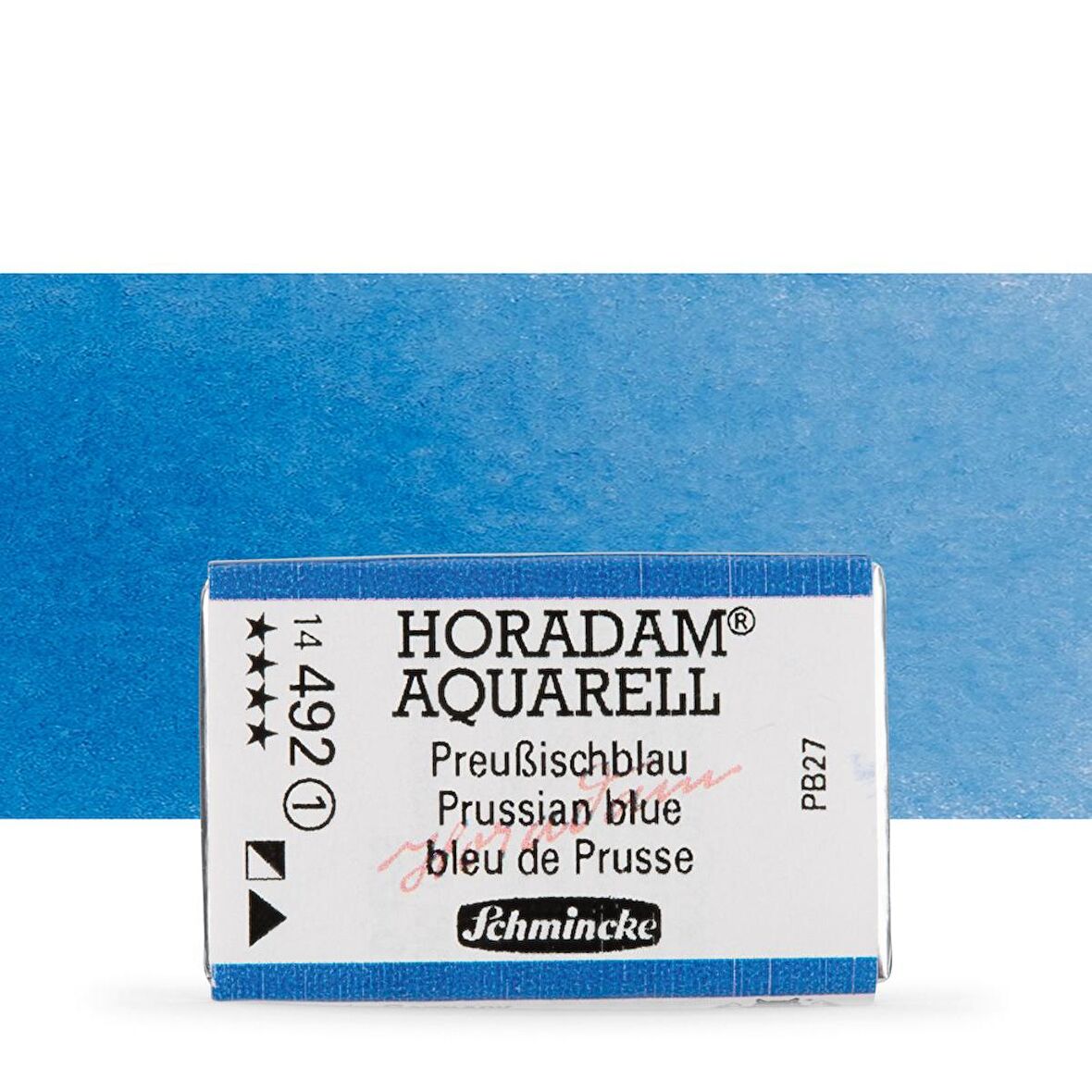 Schmincke Horadam Aquarell Tam Tablet Sulu Boya Prussian Blue 492 S.1 