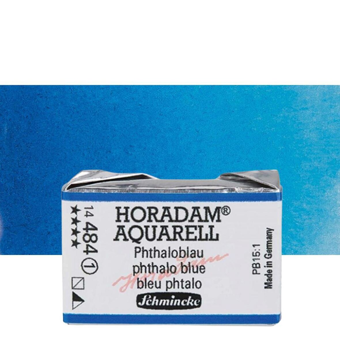 Schmincke Horadam Aquarell Tam Tablet Sulu Boya Phthalo Blue 484 S.1 