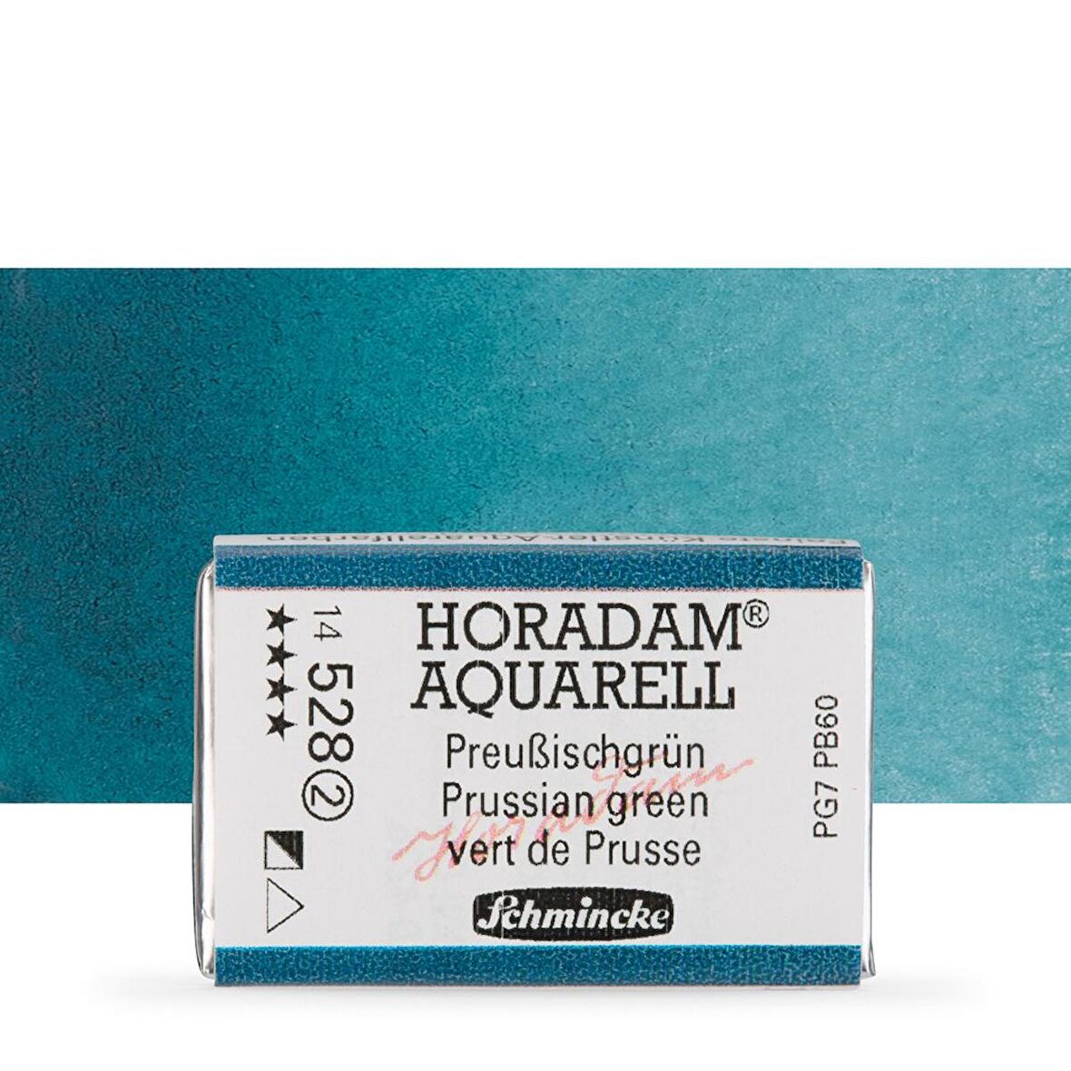 Schmincke Horadam Aquarell Tam Tablet Sulu Boya Prussian Green 528 S.2