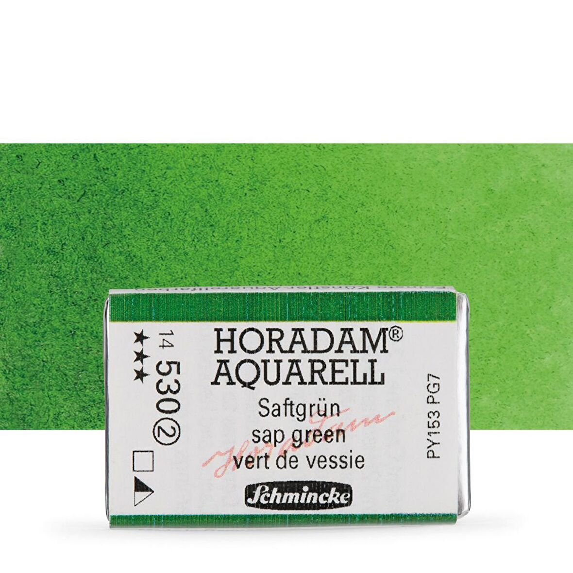 Schmincke Horadam Aquarell Tam Tablet Sulu Boya Sap Green 530 S.2