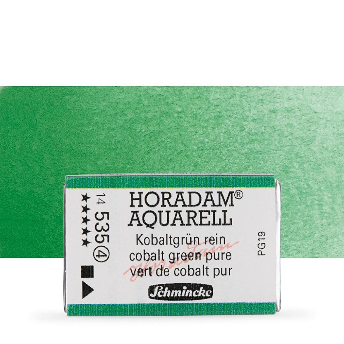 Schmincke Horadam Aquarell Tam Tablet Sulu Boya Cobalt Green Pure 535 S.4
