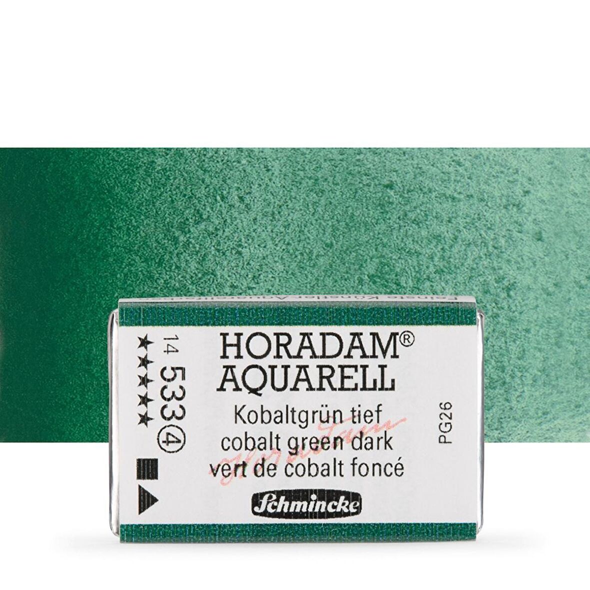 Schmincke Horadam Aquarell Tam Tablet Sulu Boya Cobalt Green Dark 533 S.4