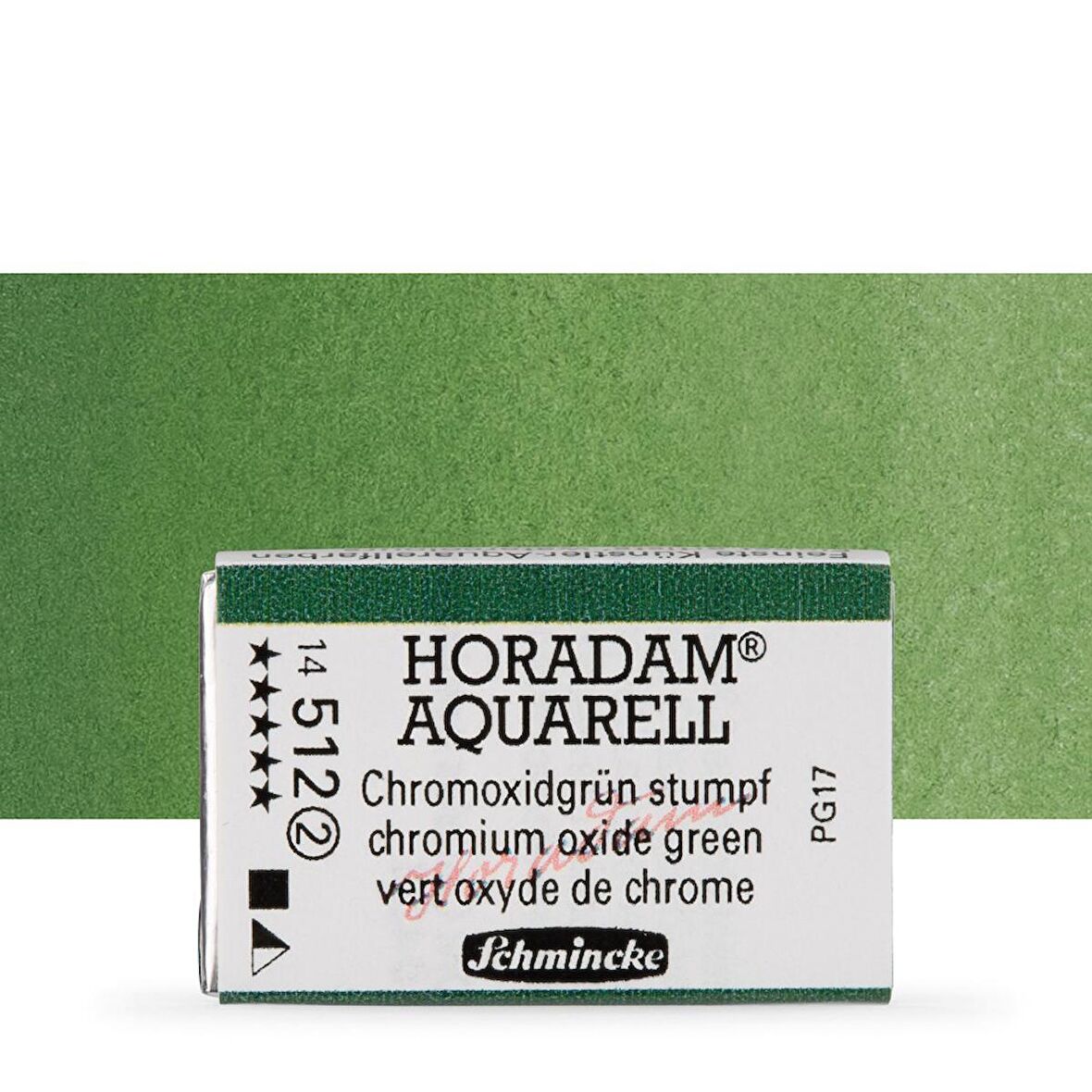 Schmincke Horadam Aquarell Tam Tablet Sulu Boya Chromium Oxide Green 512 S.2