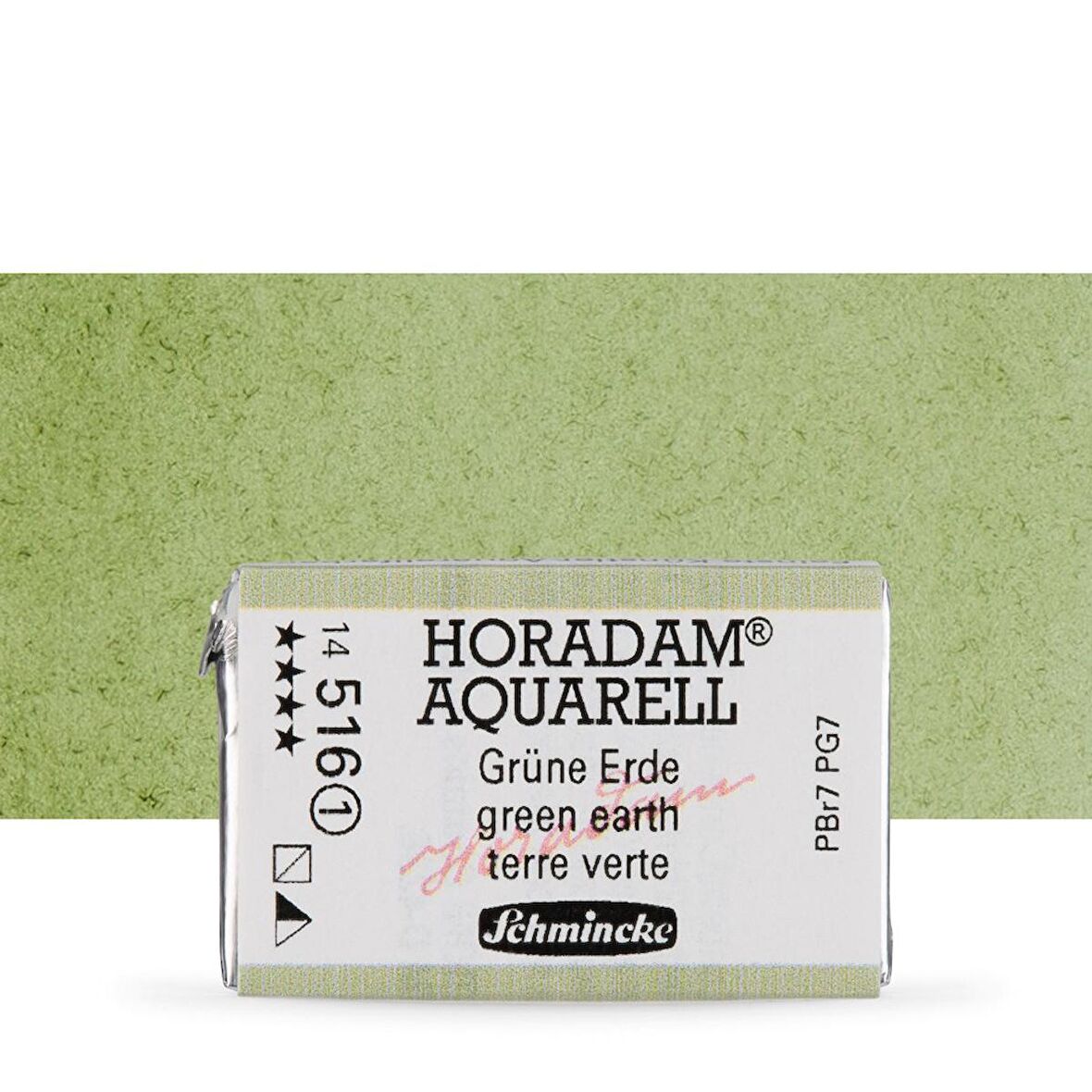 Schmincke Horadam Aquarell Tam Tablet Sulu Boya Green Earth 516 S.1 