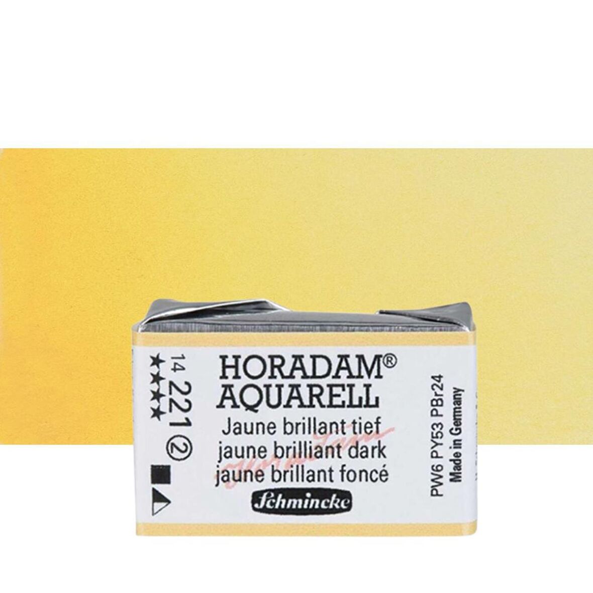 Schmincke Horadam Aquarell Tam Tablet Sulu Boya Jaune Brilliant Dark 221 S.2