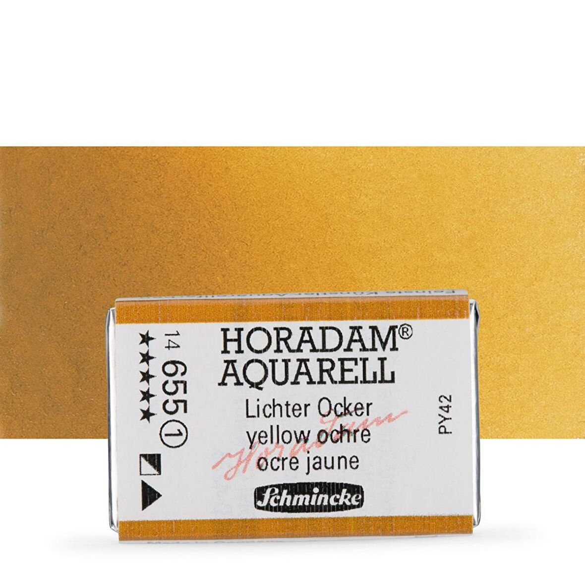 Schmincke Horadam Aquarell Tam Tablet Sulu Boya Yellow Ochre 655 S.1 