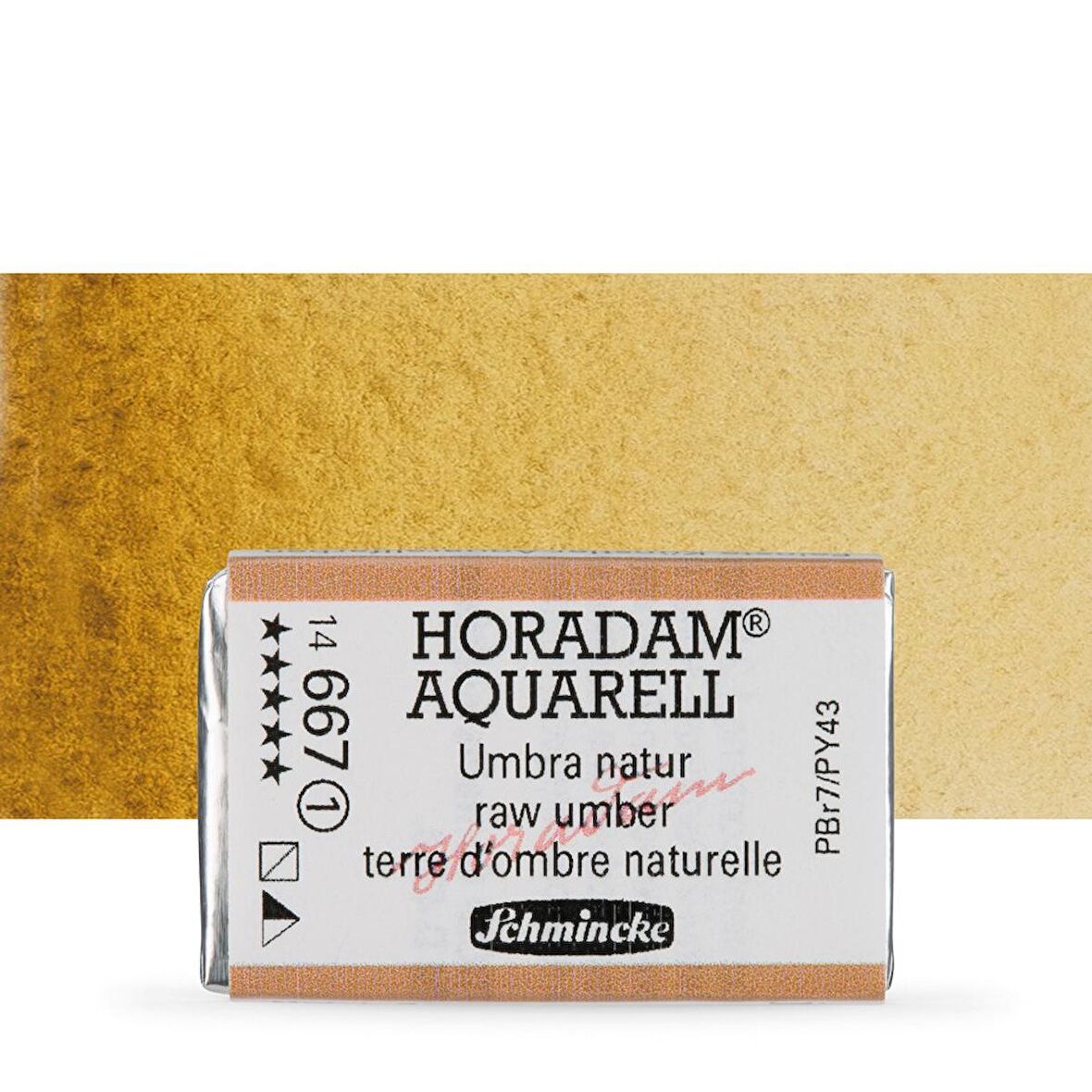 Schmincke Horadam Aquarell Tam Tablet Sulu Boya Raw Umber 667 S.1 