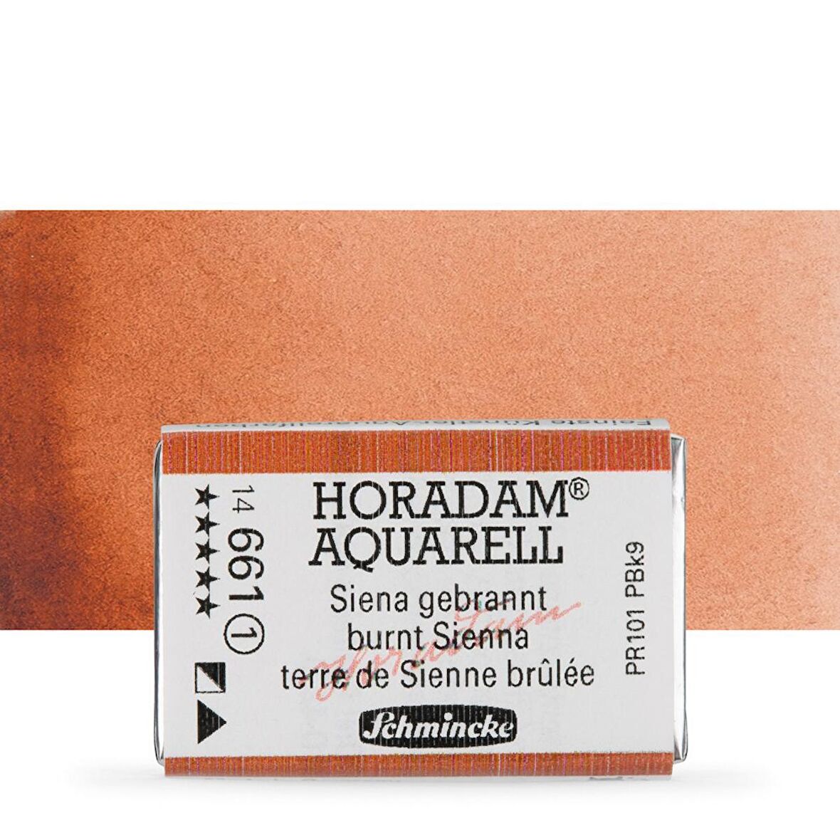 Schmincke Horadam Aquarell Tam Tablet Sulu Boya Burnt Sienna 661 S.1 