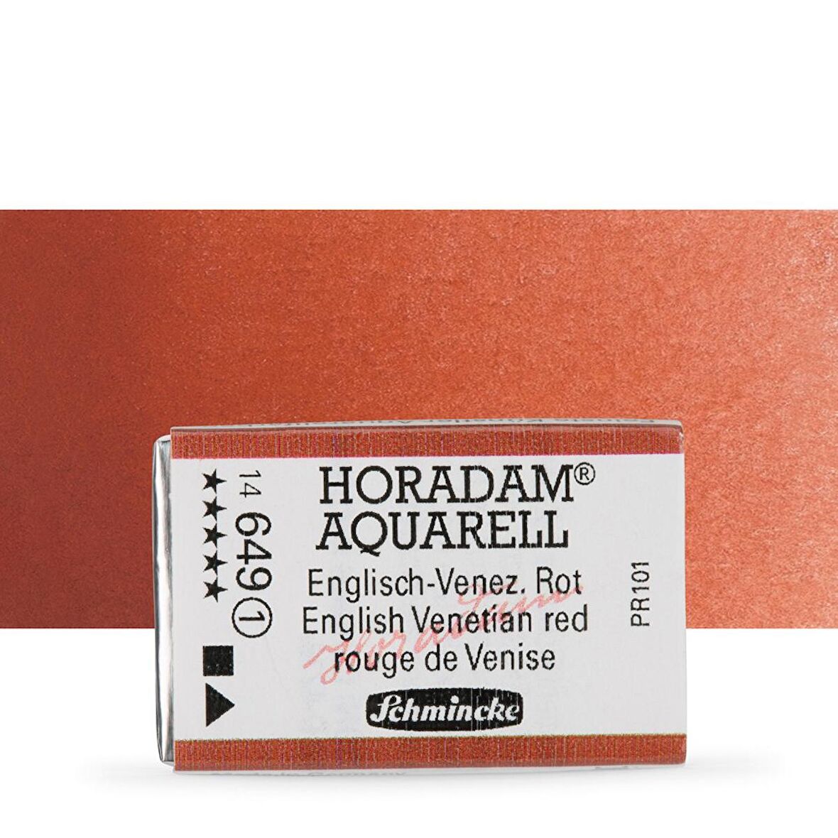 Schmincke Horadam Aquarell Tam Tablet Sulu Boya English Venetian Red 649 S.1 