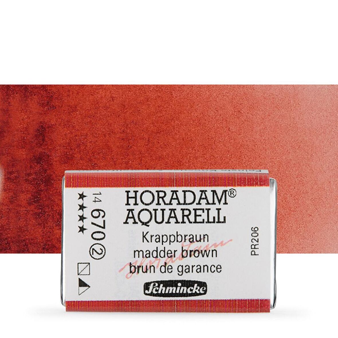 Schmincke Horadam Aquarell Tam Tablet Sulu Boya Madder Brown 670 S.2