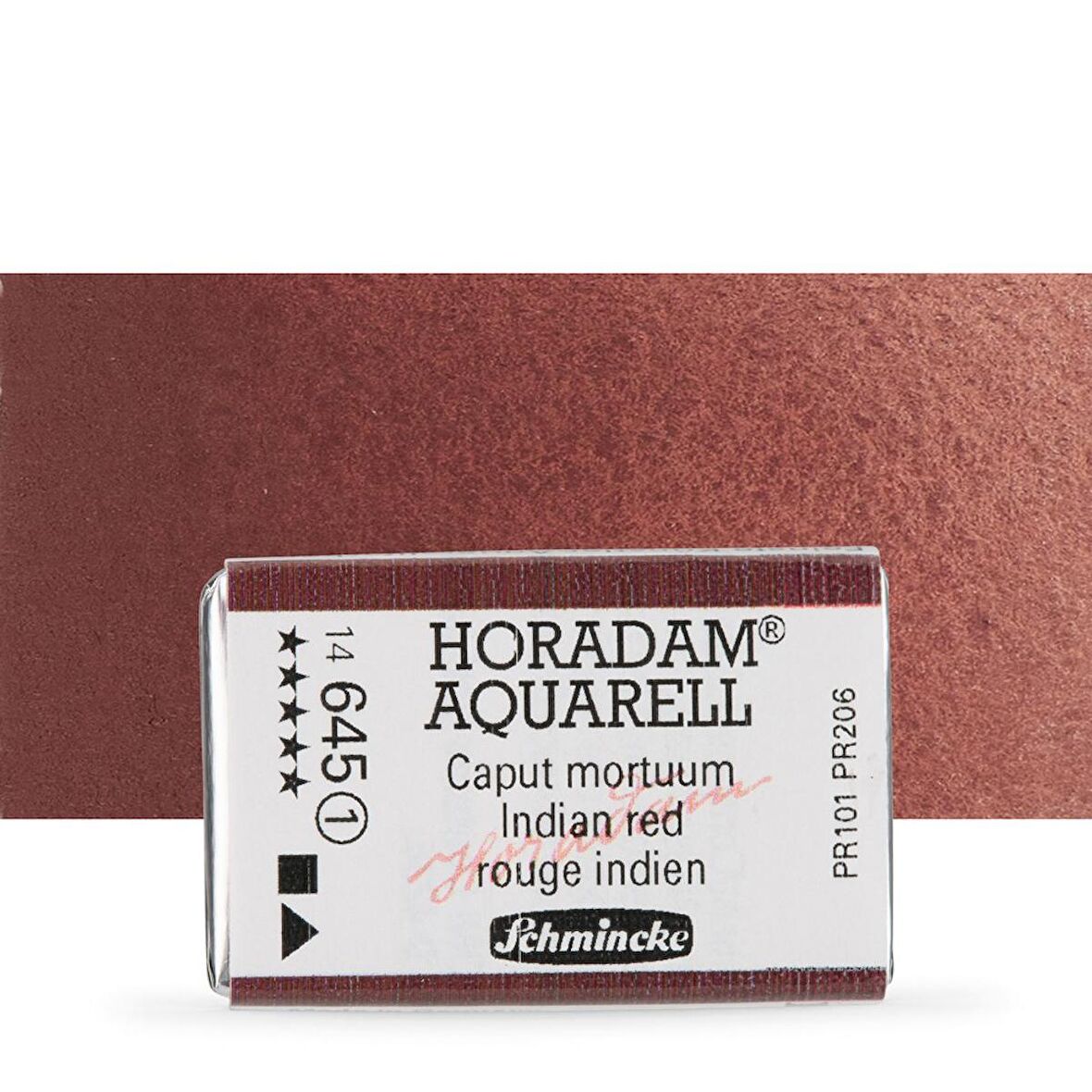 Schmincke Horadam Aquarell Tam Tablet Sulu Boya Indian Red 645 S.1 